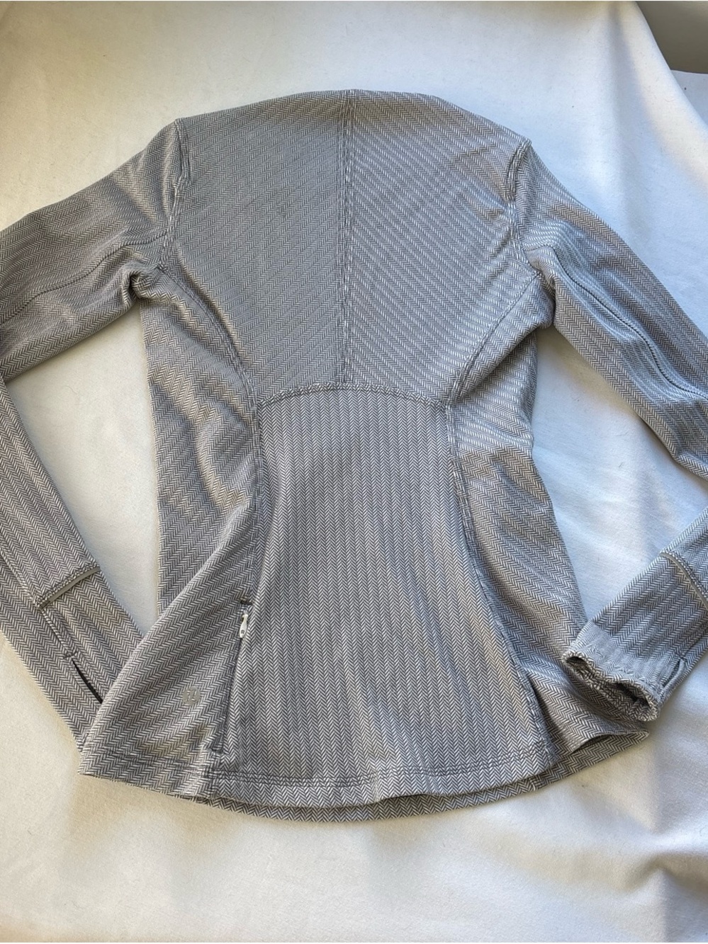 lululemon athletica Heather Gray Zip-Up Athletic Jacket